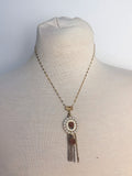 Handmade Vintage Pendant Thin Gold Chain Necklace