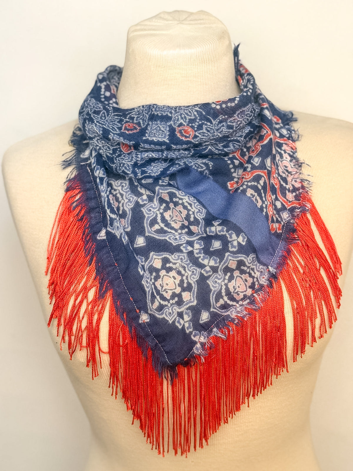 Handmade Vintage Fringe Scarf