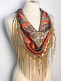 Handmade Paisley Fringe Scarf