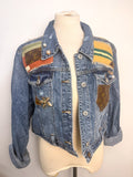 OOAK “Desert Muse” Cropped Denim Art Jacket