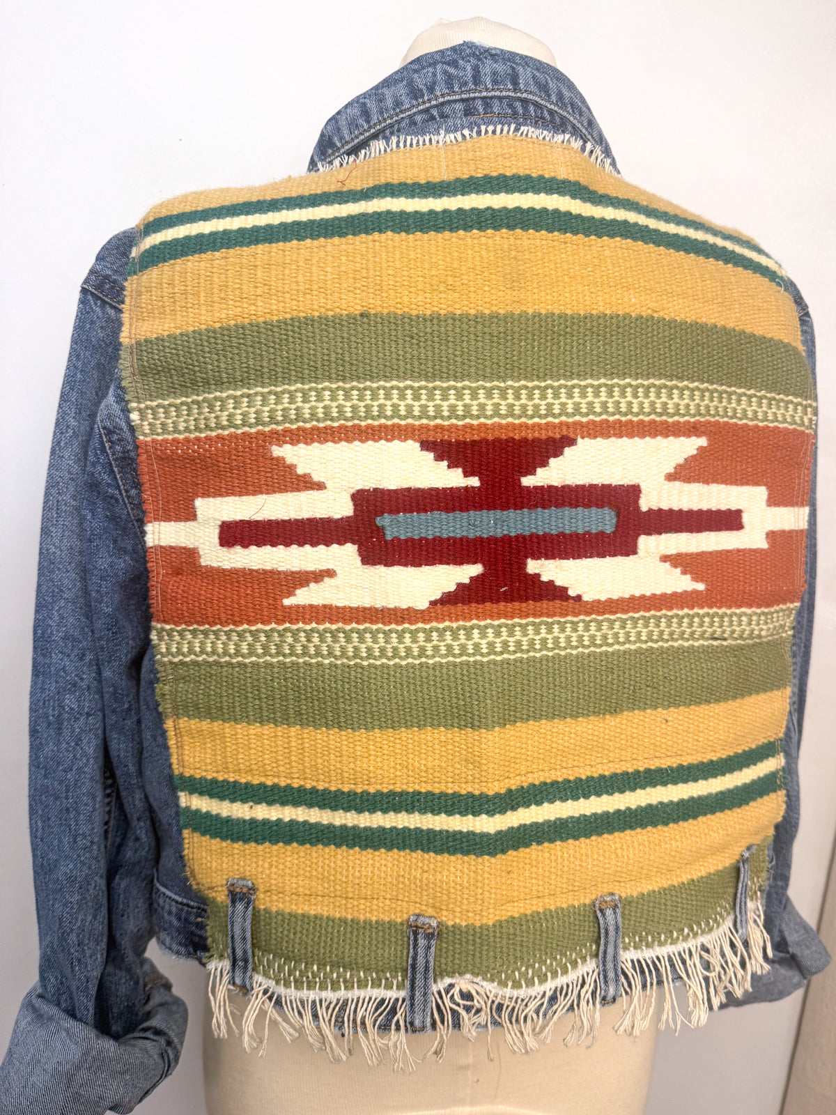 OOAK “Desert Muse” Cropped Denim Art Jacket