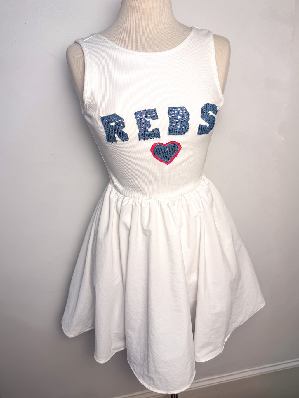 OOAK Rebs Sequin Heart Dress — Reworked Steve Madden
