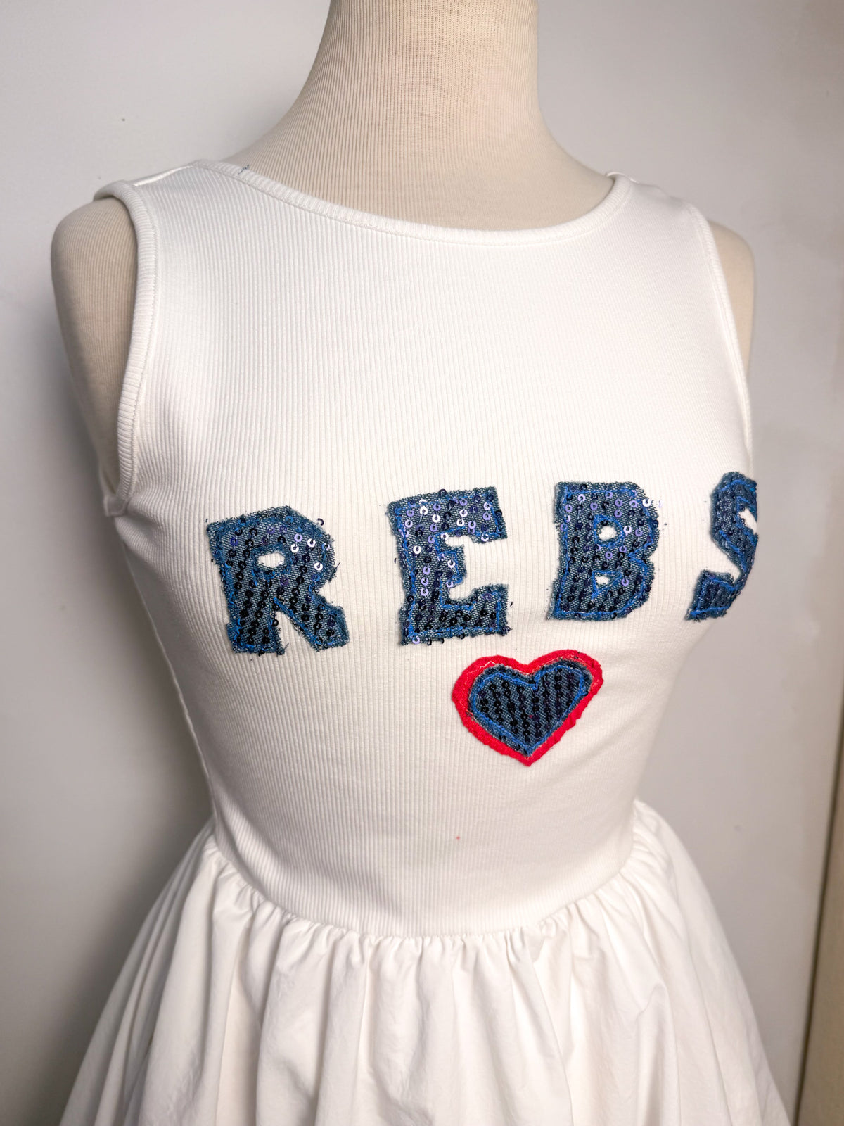OOAK Rebs Sequin Heart Dress — Reworked Steve Madden