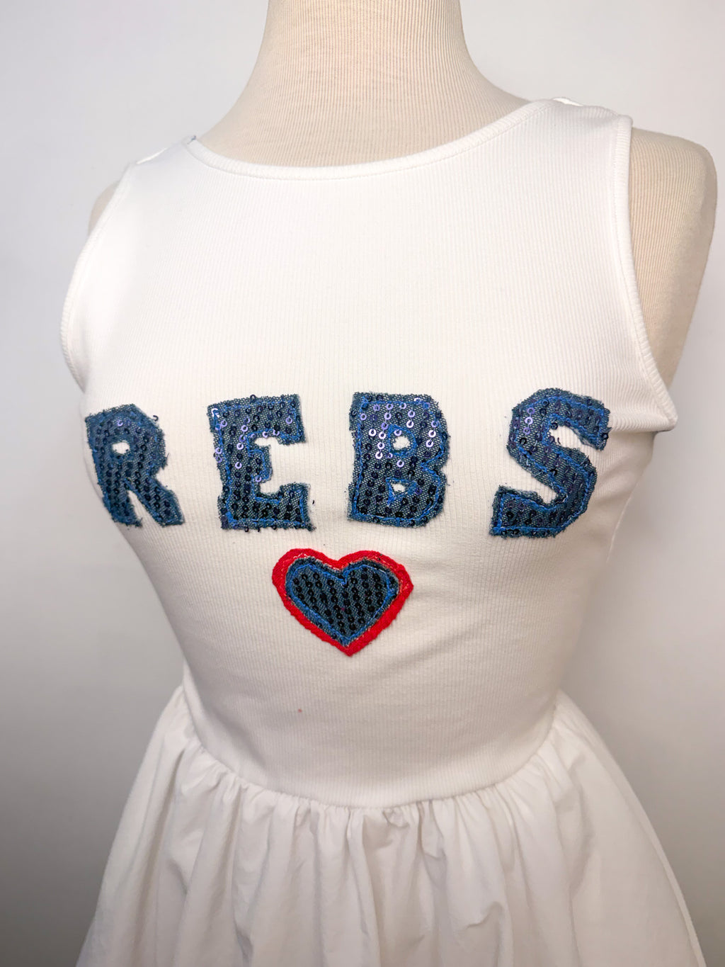 OOAK Rebs Sequin Heart Dress — Reworked Steve Madden