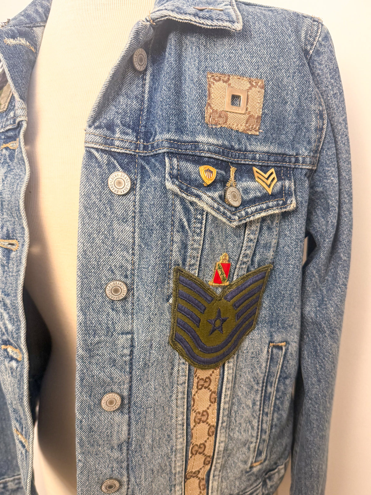 OOAK  “Medals & Monogram” Reworked Denim Jacket