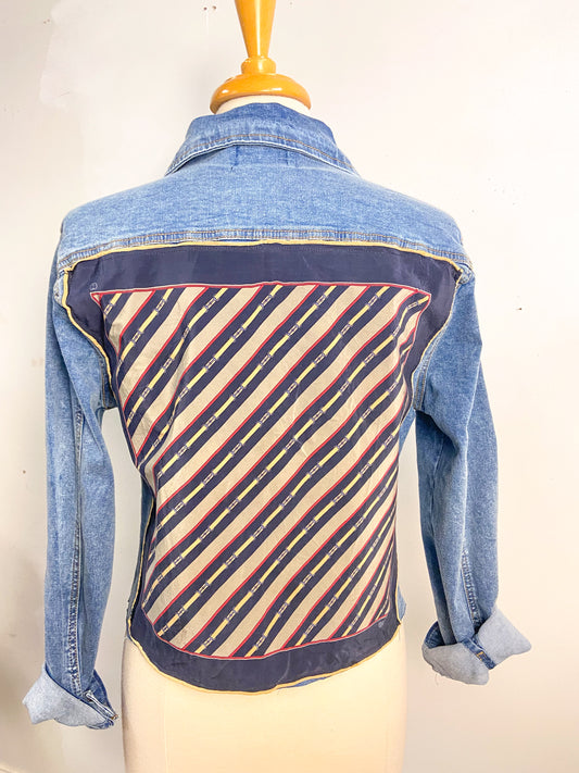 OOAK Gucci Scarf Denim Jacket