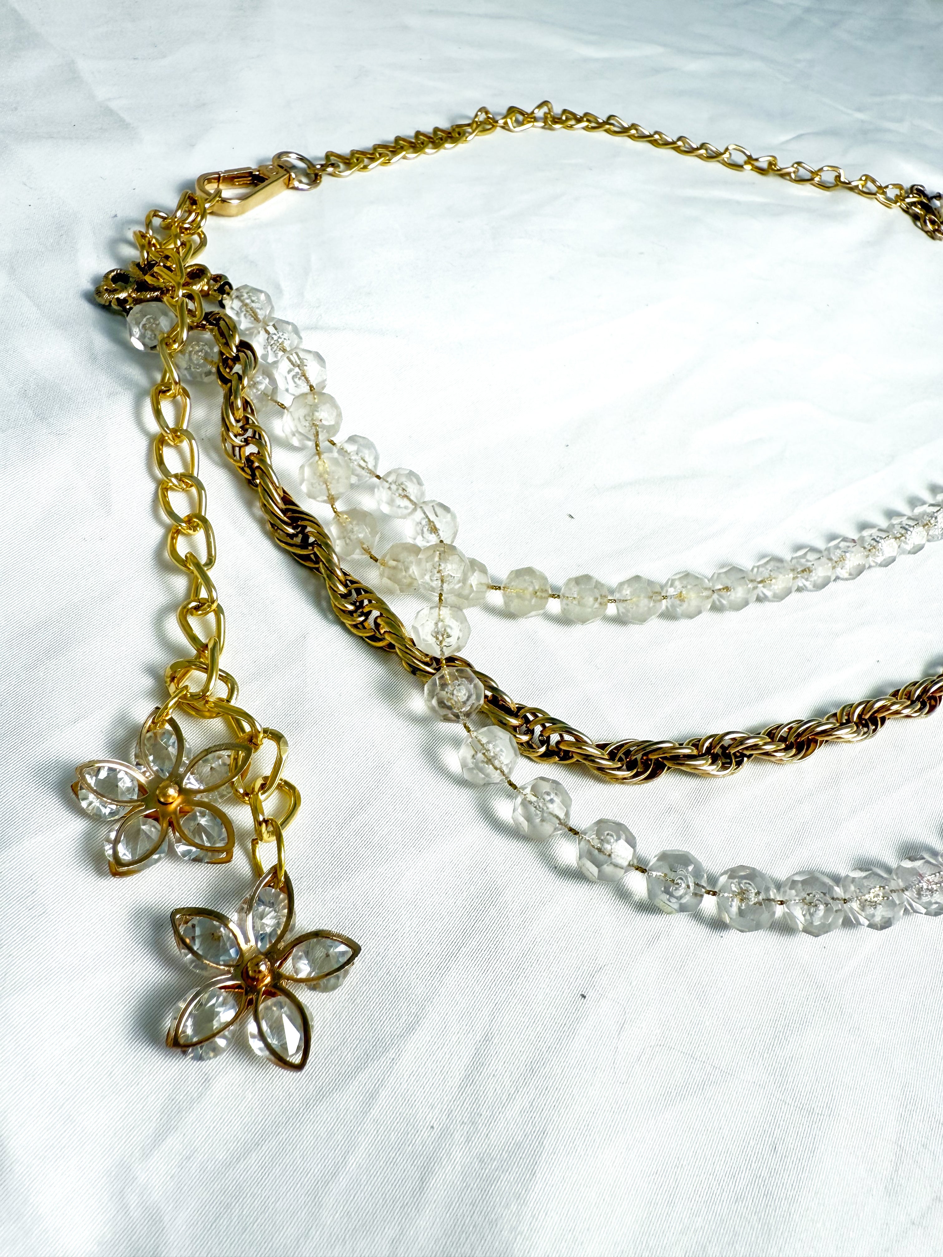 OOAK Tiered Vintage Necklace or Waist Chain