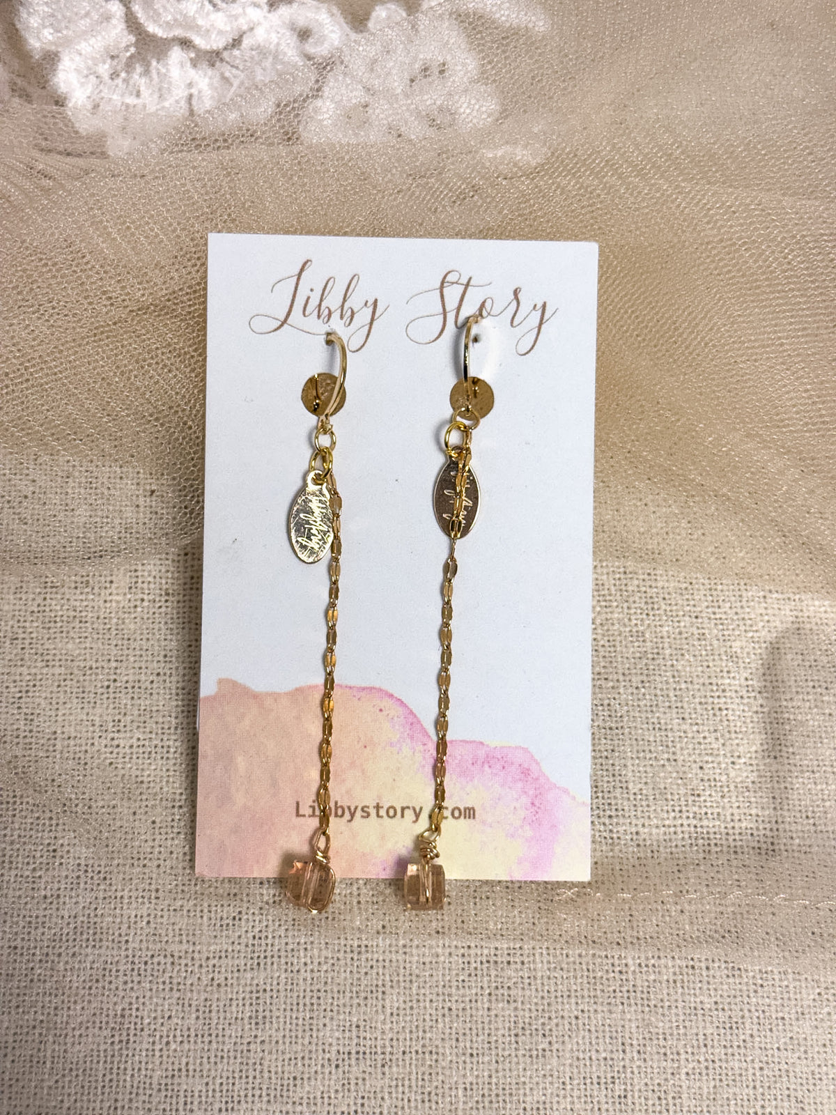 Handmade Faceted Glass Earrings