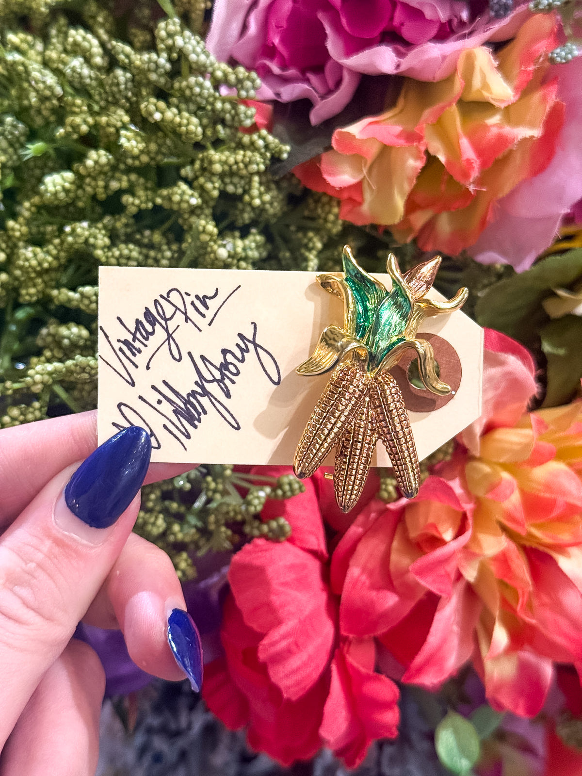 OOAK Vintage Corn Pin