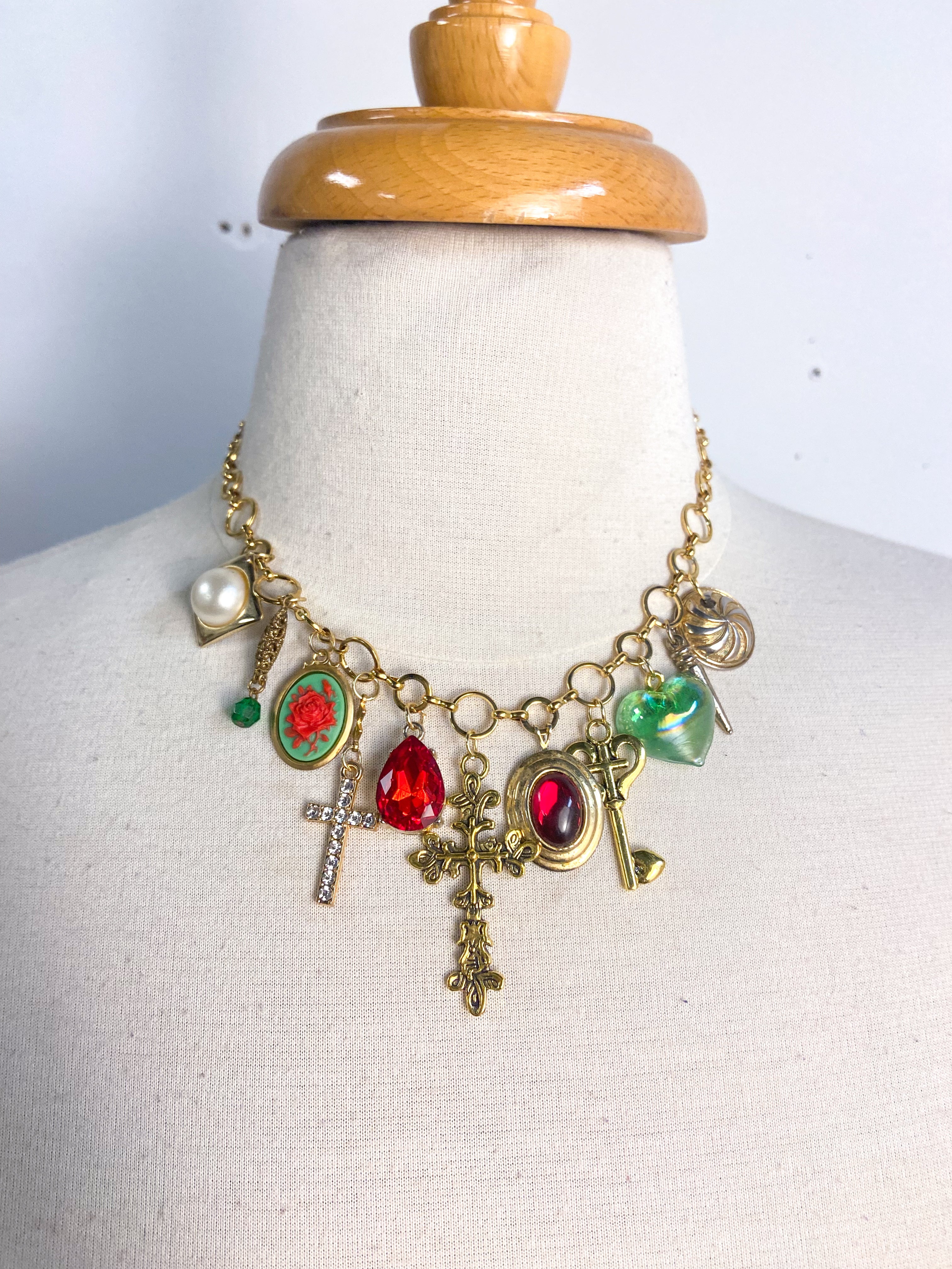OOAK Holiday Magic Charm Necklace