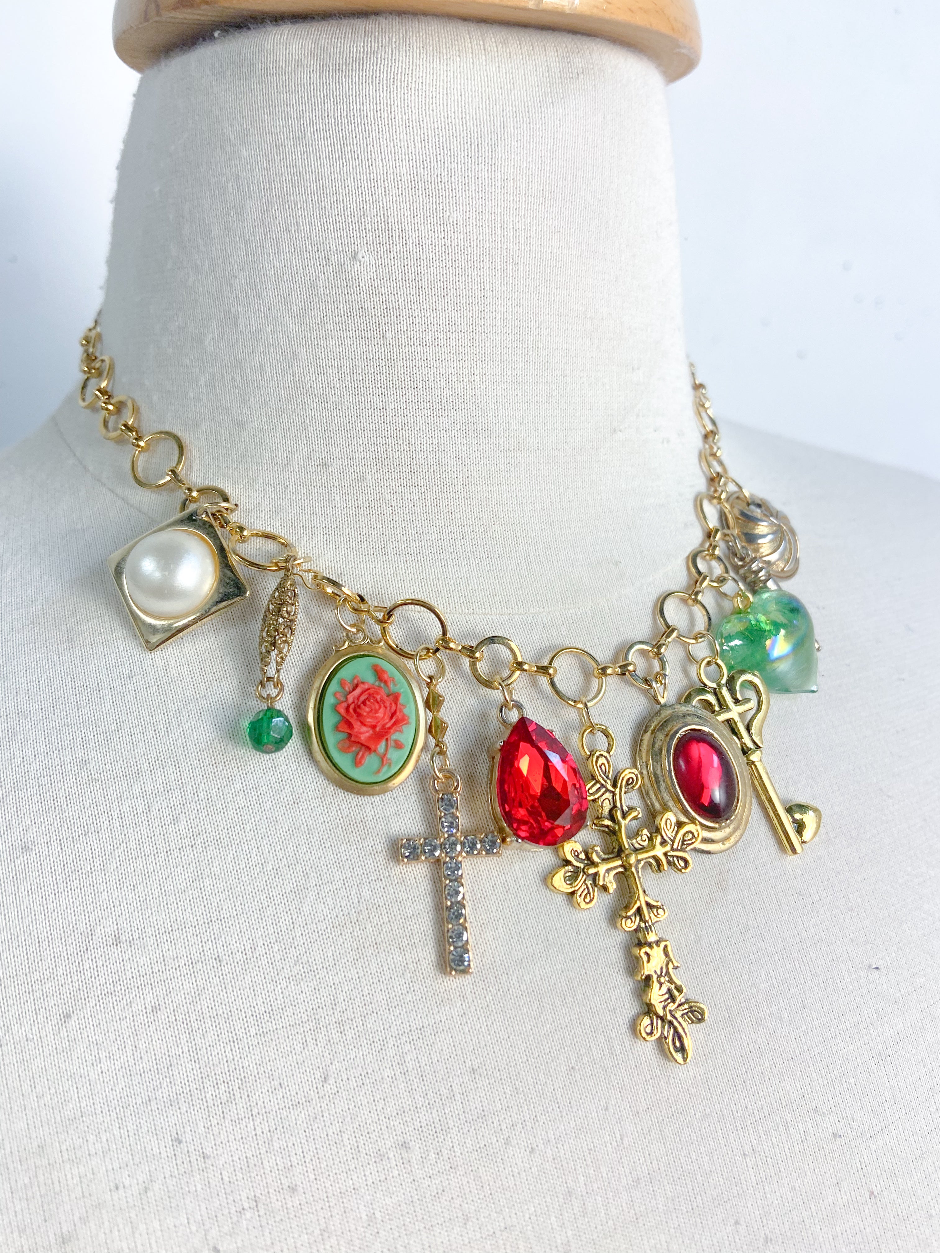 OOAK Holiday Magic Charm Necklace