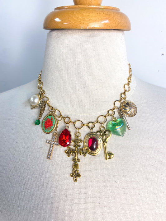 OOAK Holiday Magic Charm Necklace