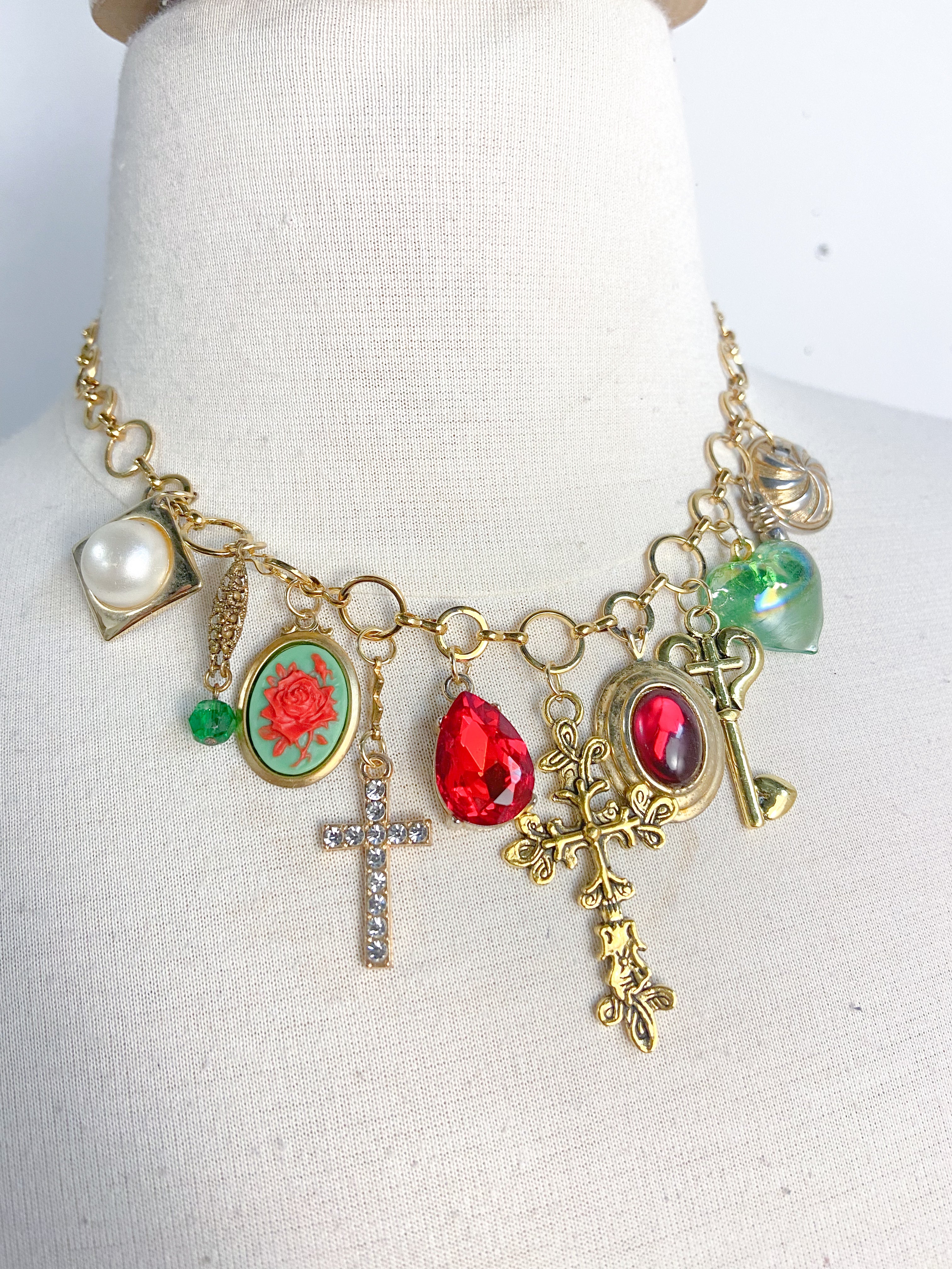 OOAK Holiday Magic Charm Necklace