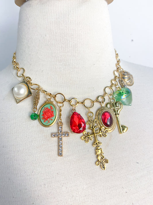 OOAK Holiday Magic Charm Necklace