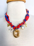 OOAK Multi Charm Polka Dot Necklace