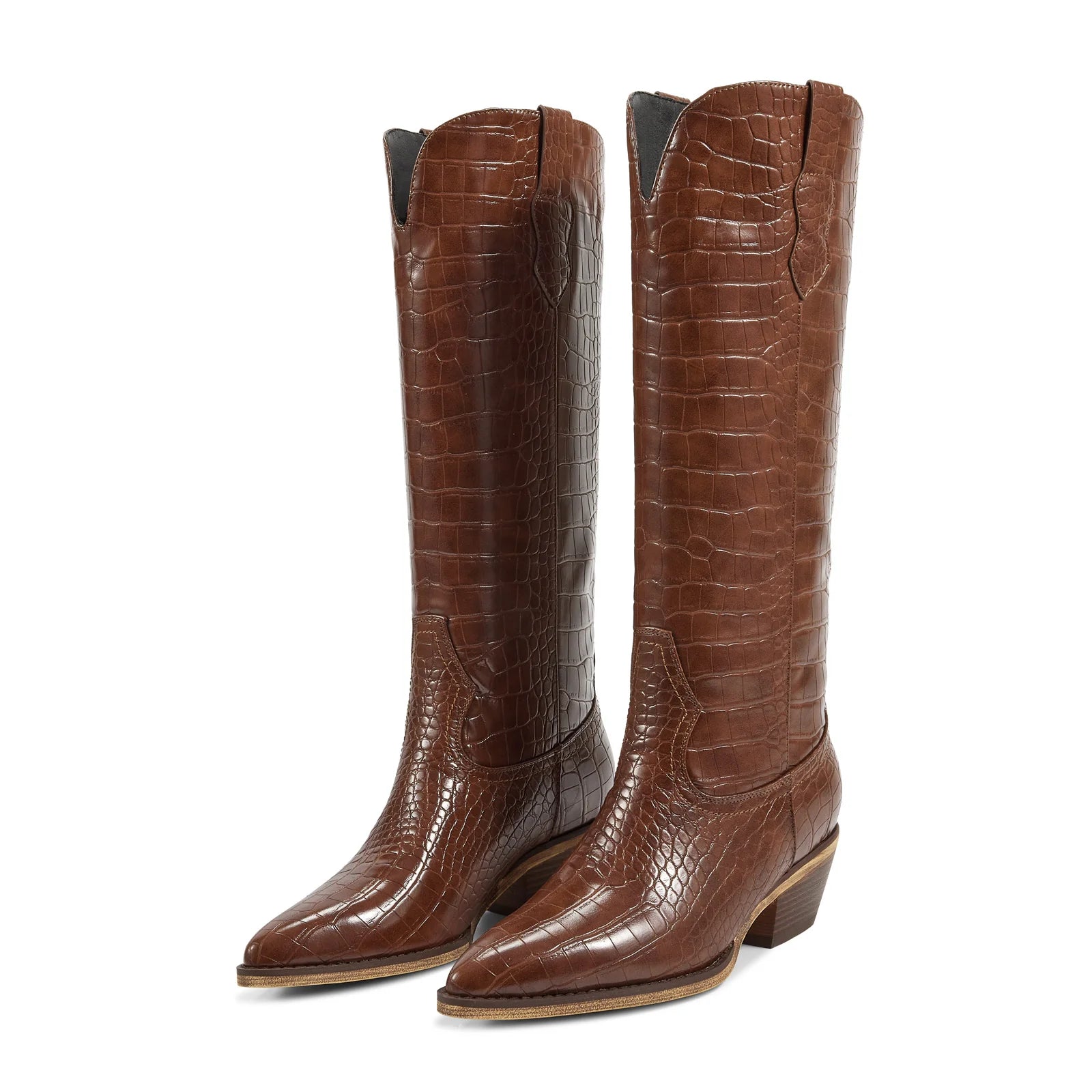 The LeAnn Crocodile Textured Boots