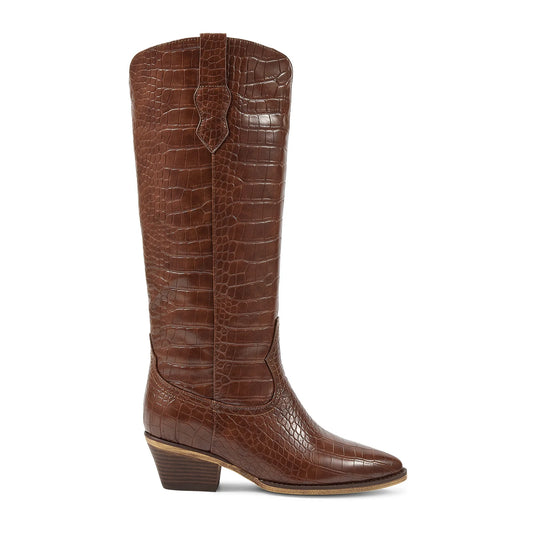 The LeAnn Crocodile Textured Boots