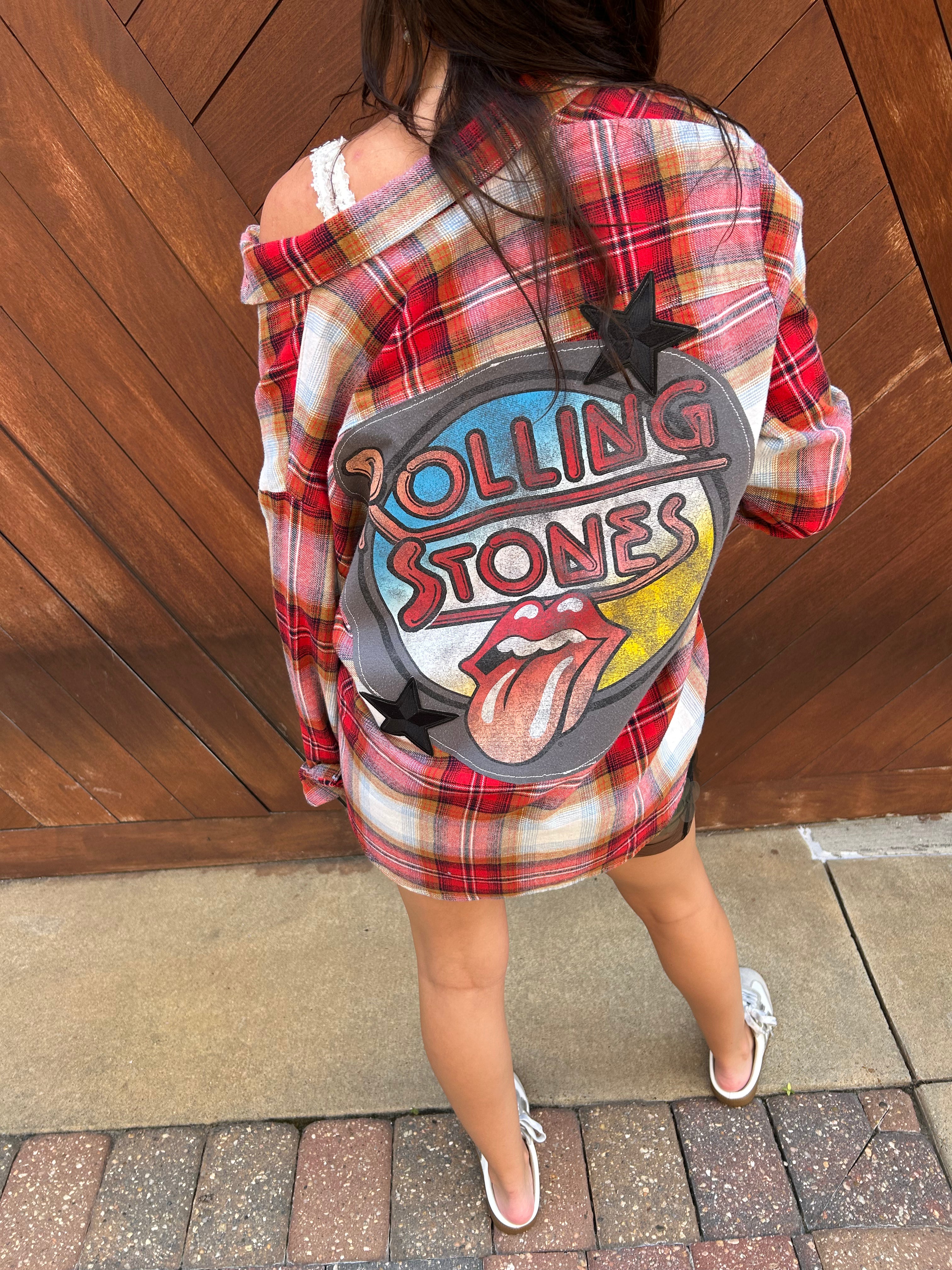 OOAK Rolling Stones Vintage Flannel