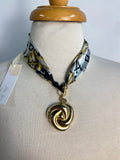 OOAK Vintage Pendant Toggle Scarf Necklace