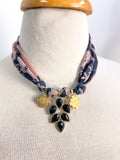 OOAK Cross and Vintage Pendant Scarf Necklace