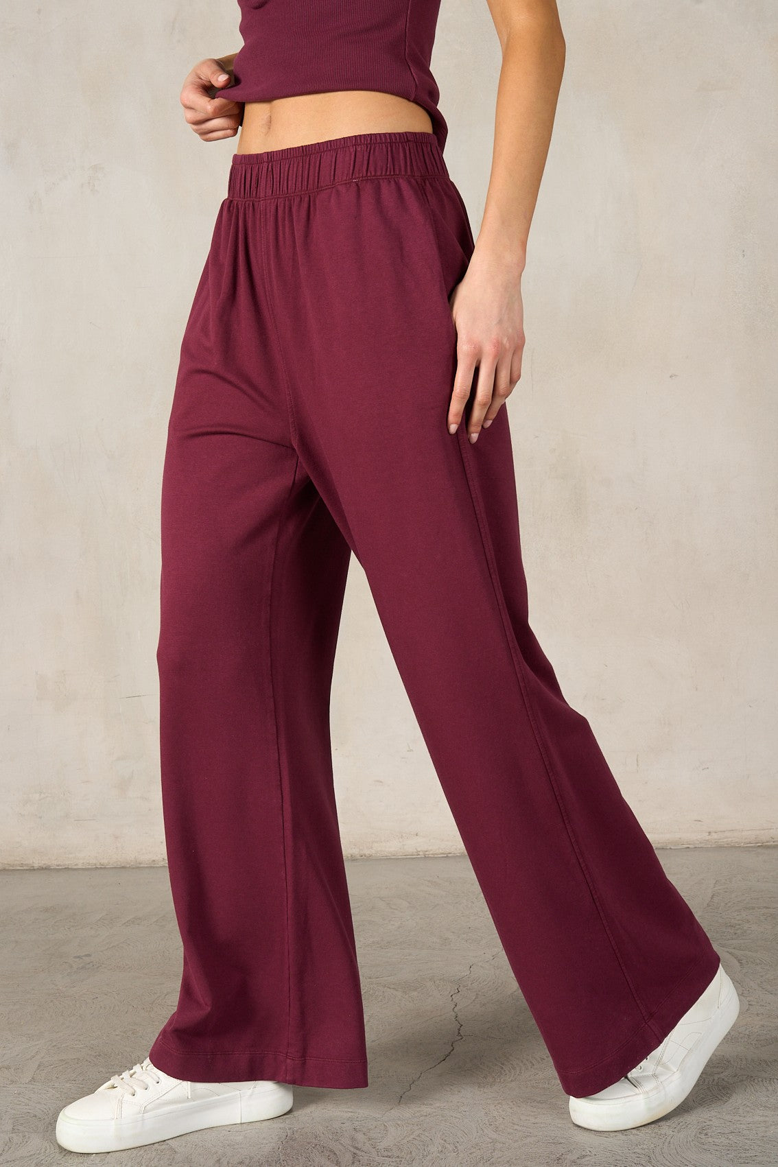 Cotton Modal Wide Leg Pants