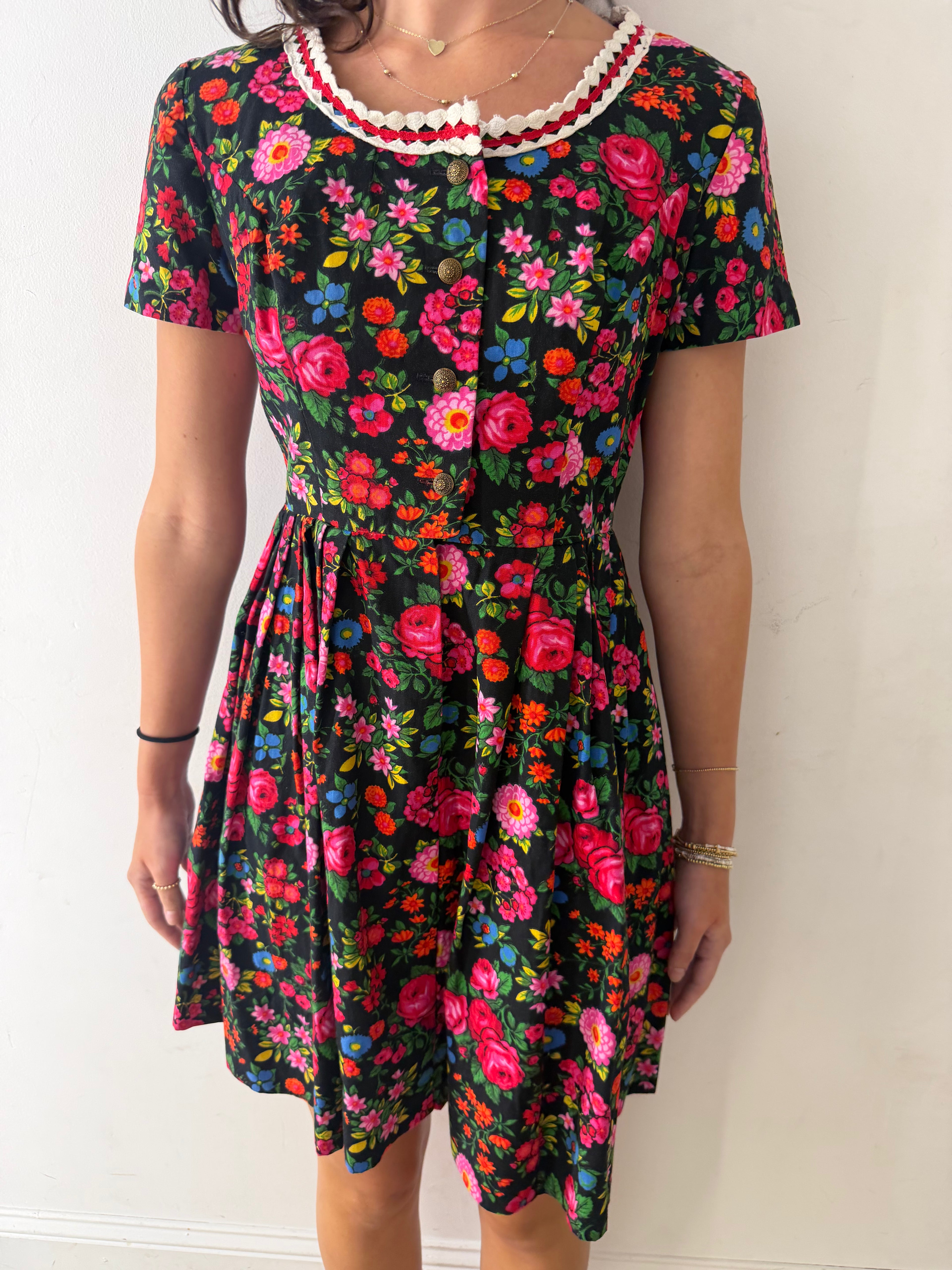 OOAK Vintage Floral Paris Dress