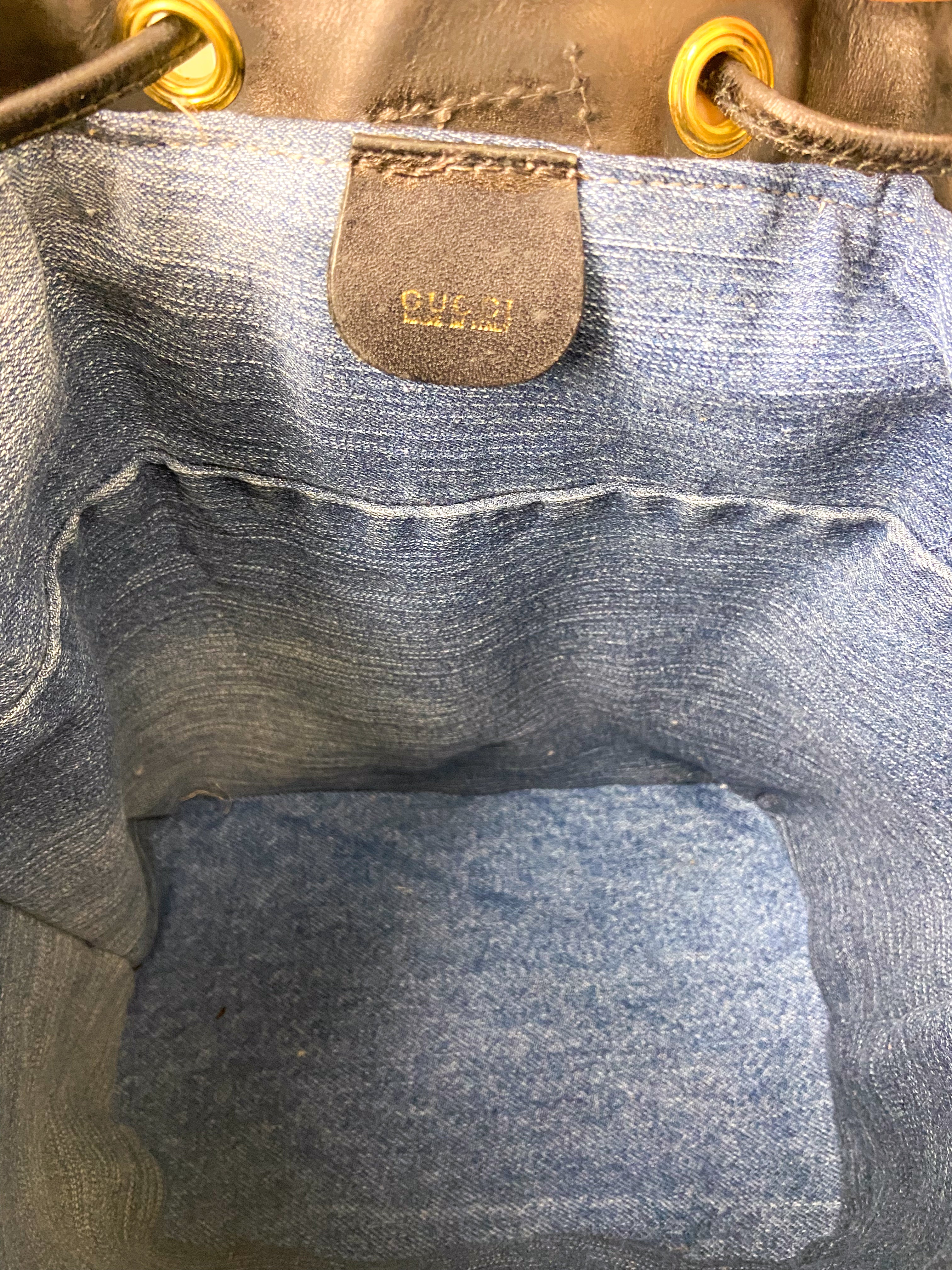 OOAK Vintage Bee Embellished Gucci Bucket Purse