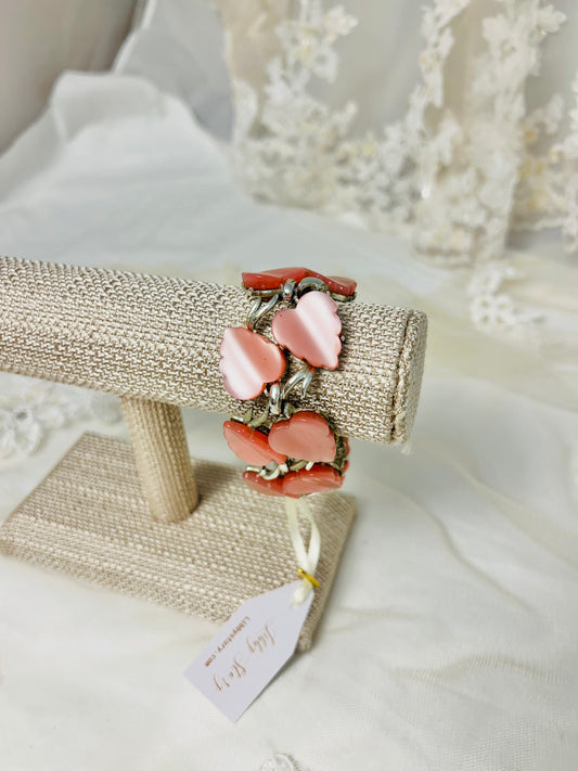 OOAK Vintage Scalloped Heart Bracelet