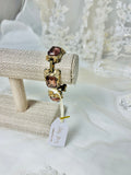 OOAK Vintage Faceted Glass Rectangle Bracelet