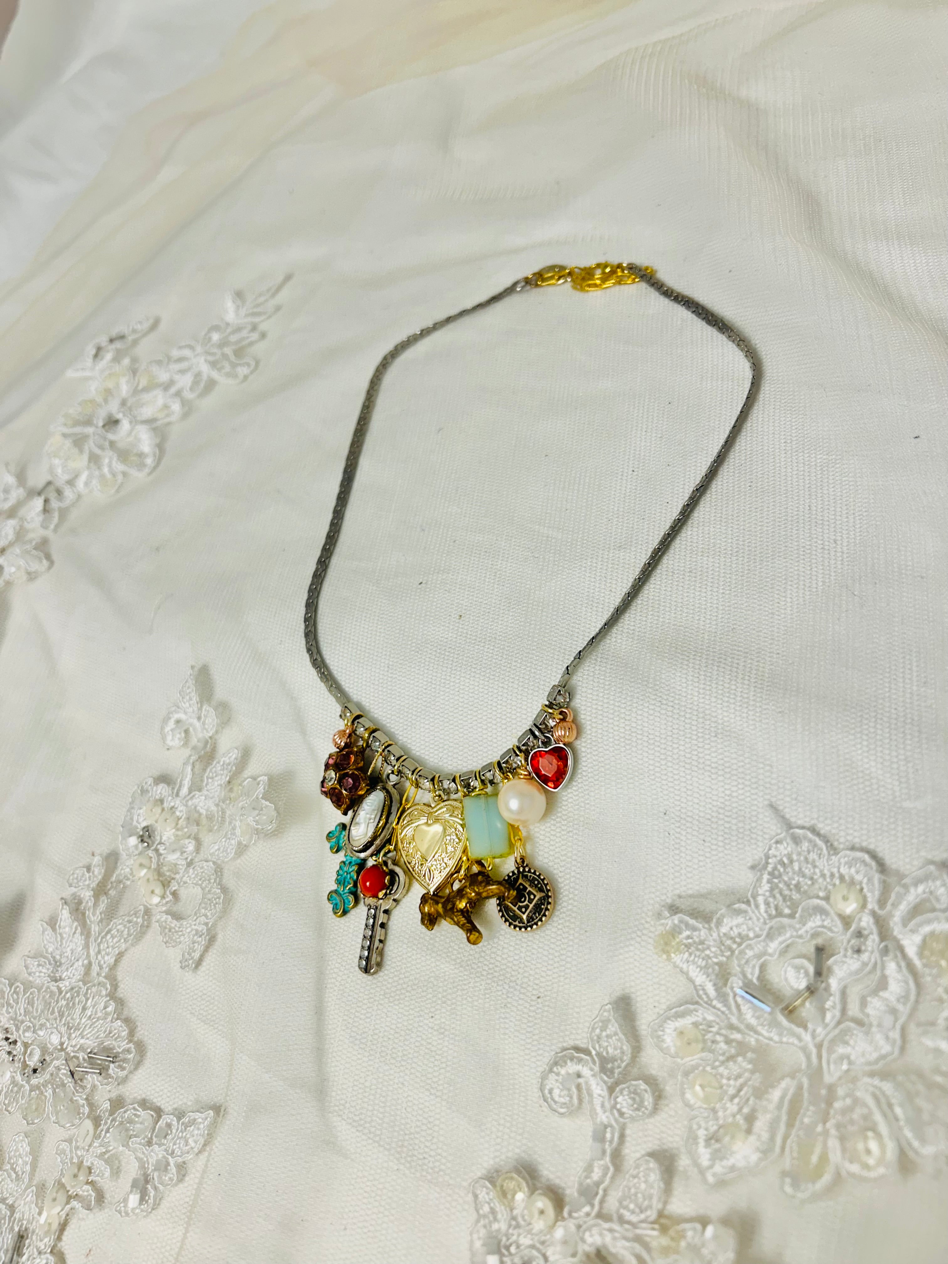 OOAK Snake Chain and Charm Necklace