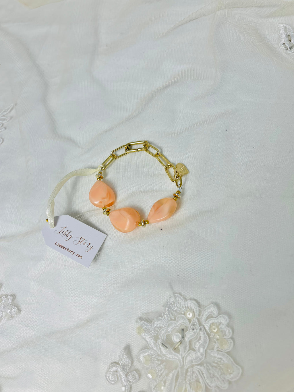 Pink/Gold Vintage Mix Bracelet