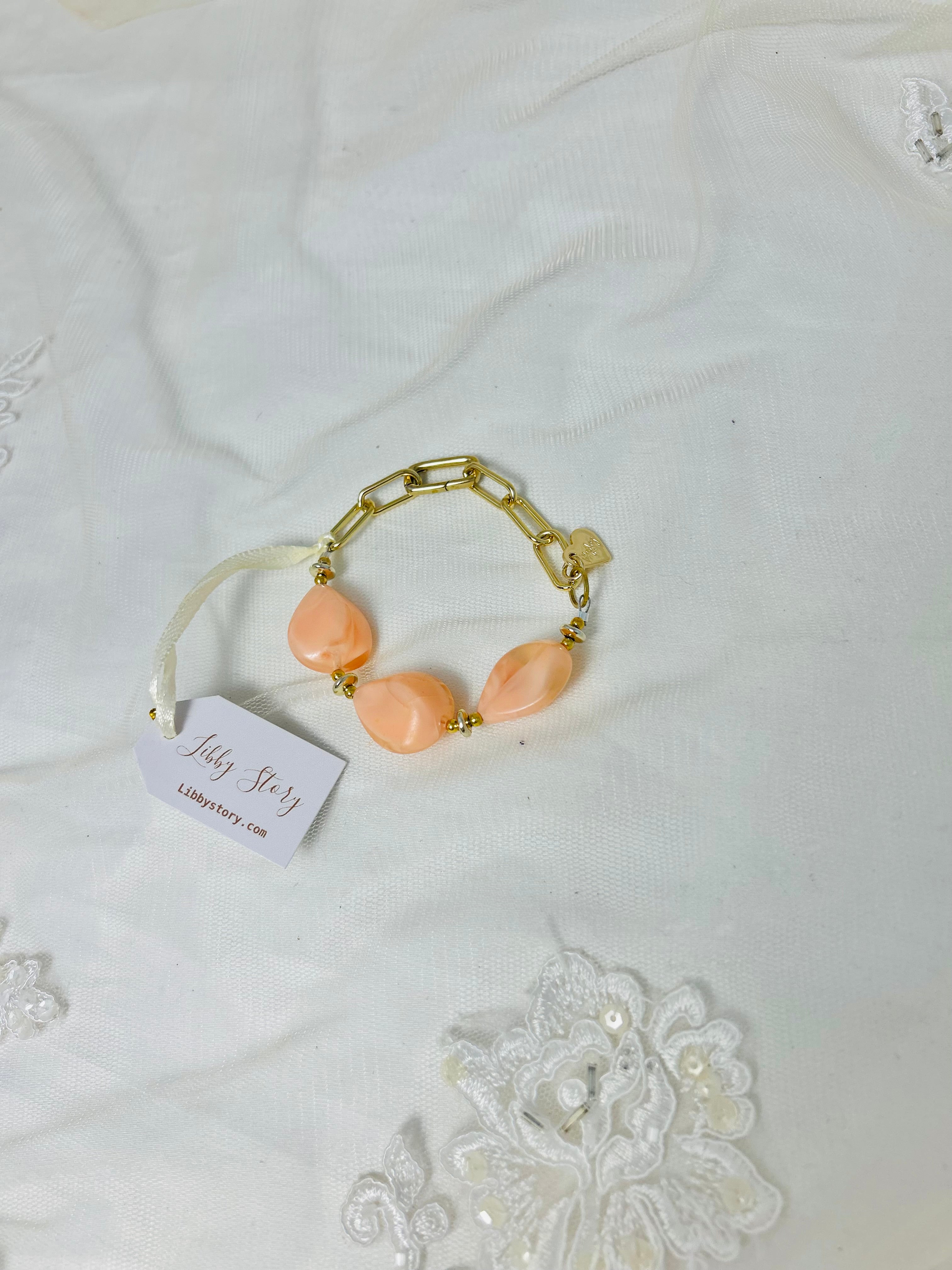 Pink/Gold Vintage Mix Bracelet