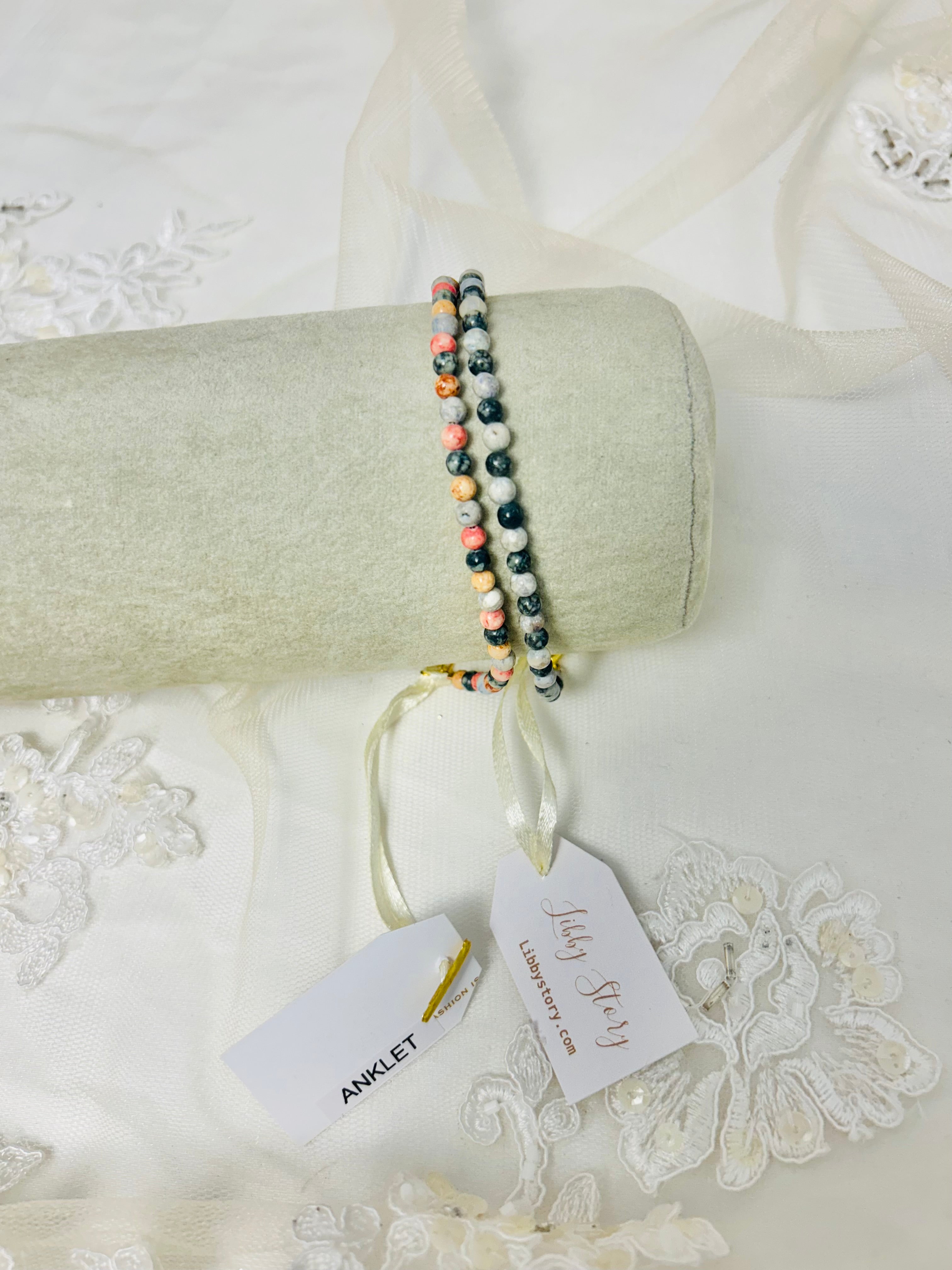 Multi Wooden Beaded Anklet