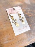 OOAK Bird Heart Earrings
