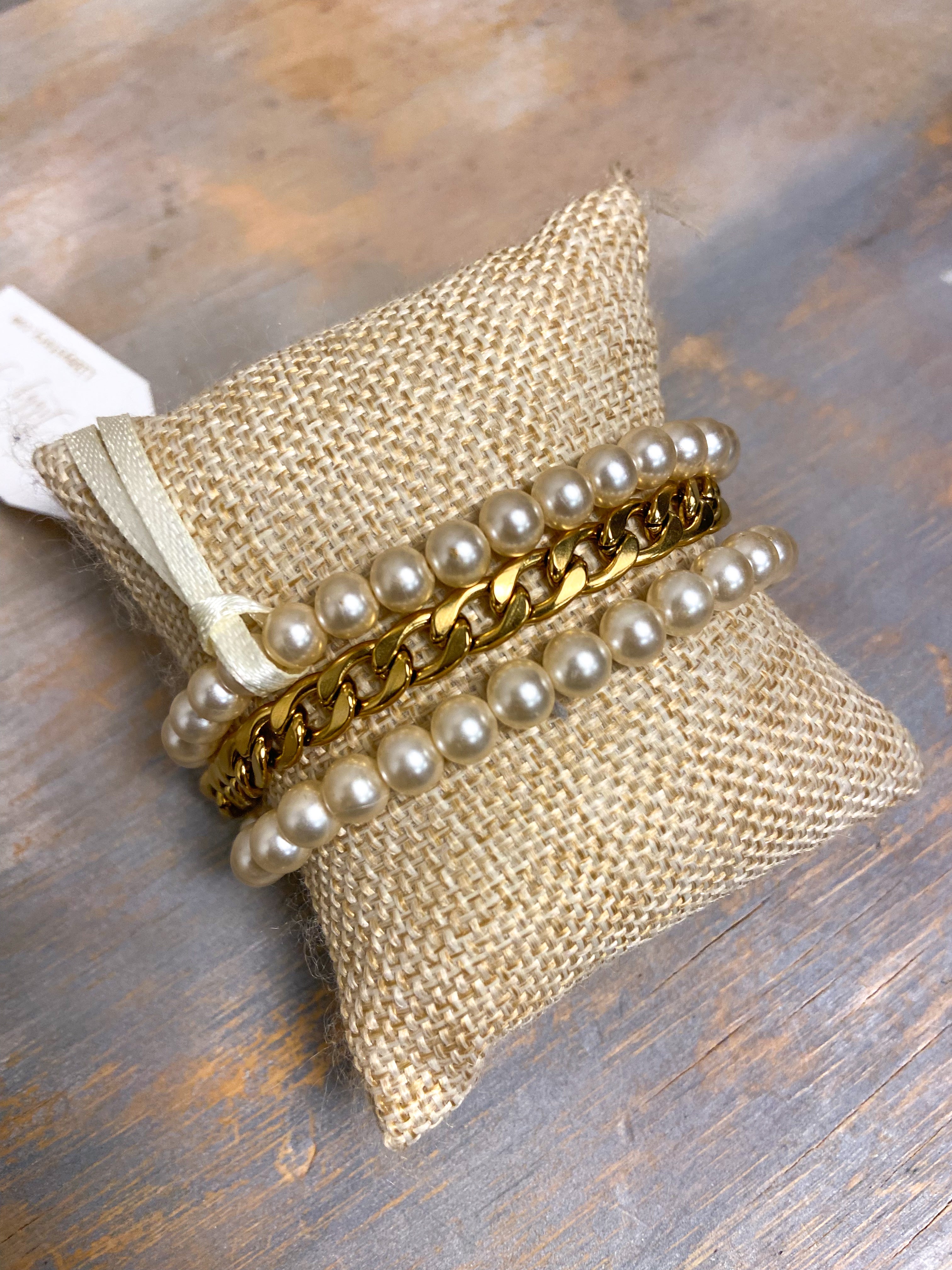 OOAK Pearl/Coin Bracelet