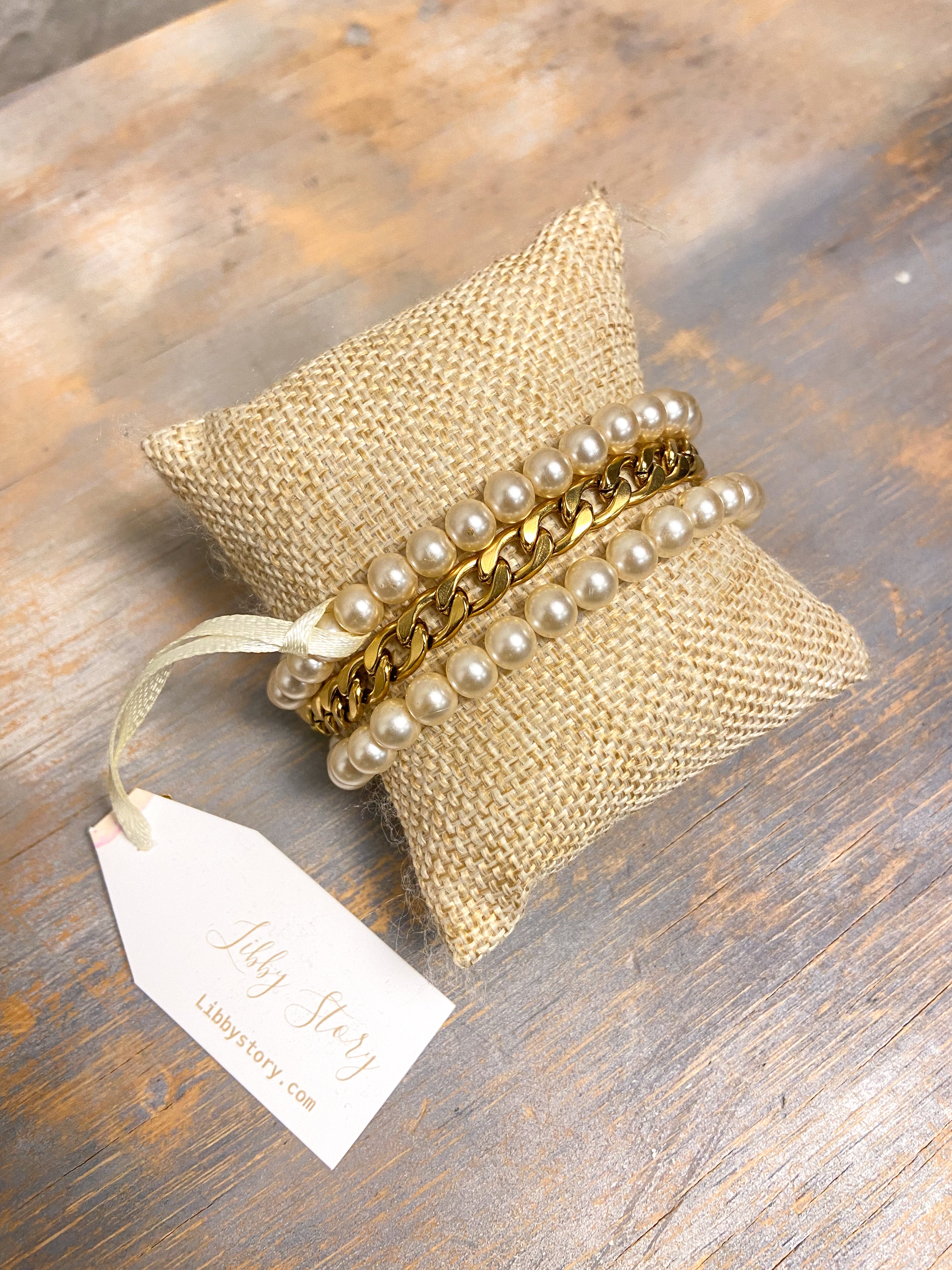 OOAK Pearl/Coin Bracelet