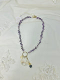 OOAK Semi Precious Stone with Porcelain Seashell Necklace