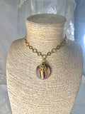 OOAK Vintage Tiger Eye Earring Necklace
