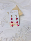 OOAK Pink Freshwater Pearl Huggie Errings