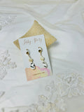 OOAK Vintage Bead Huggie Earrings