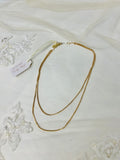 Brass Double Chain Necklace