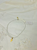 OOAK Glass Beaded Cross Charm Necklace
