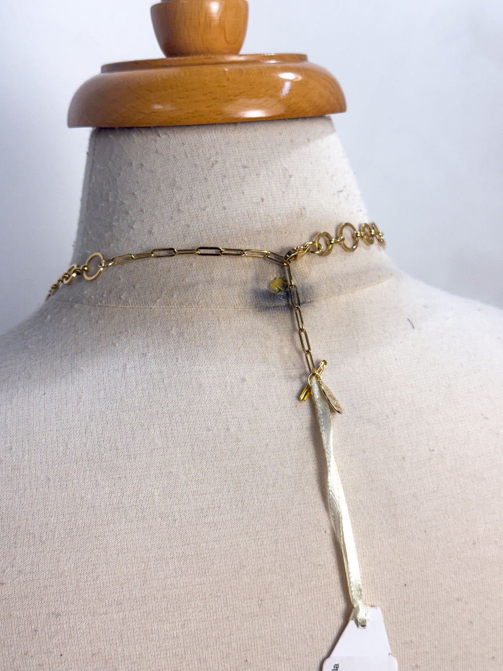 OOAK Vintage Heart Charm Necklace