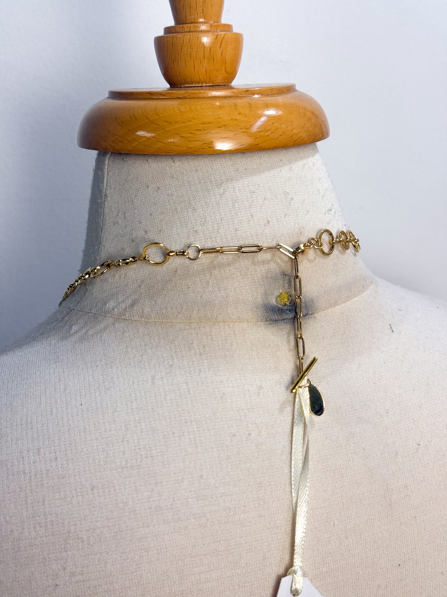 OOAK Vintage Flower Charm Necklace