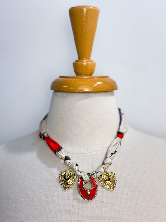 OOAK Heart Scarf Necklace