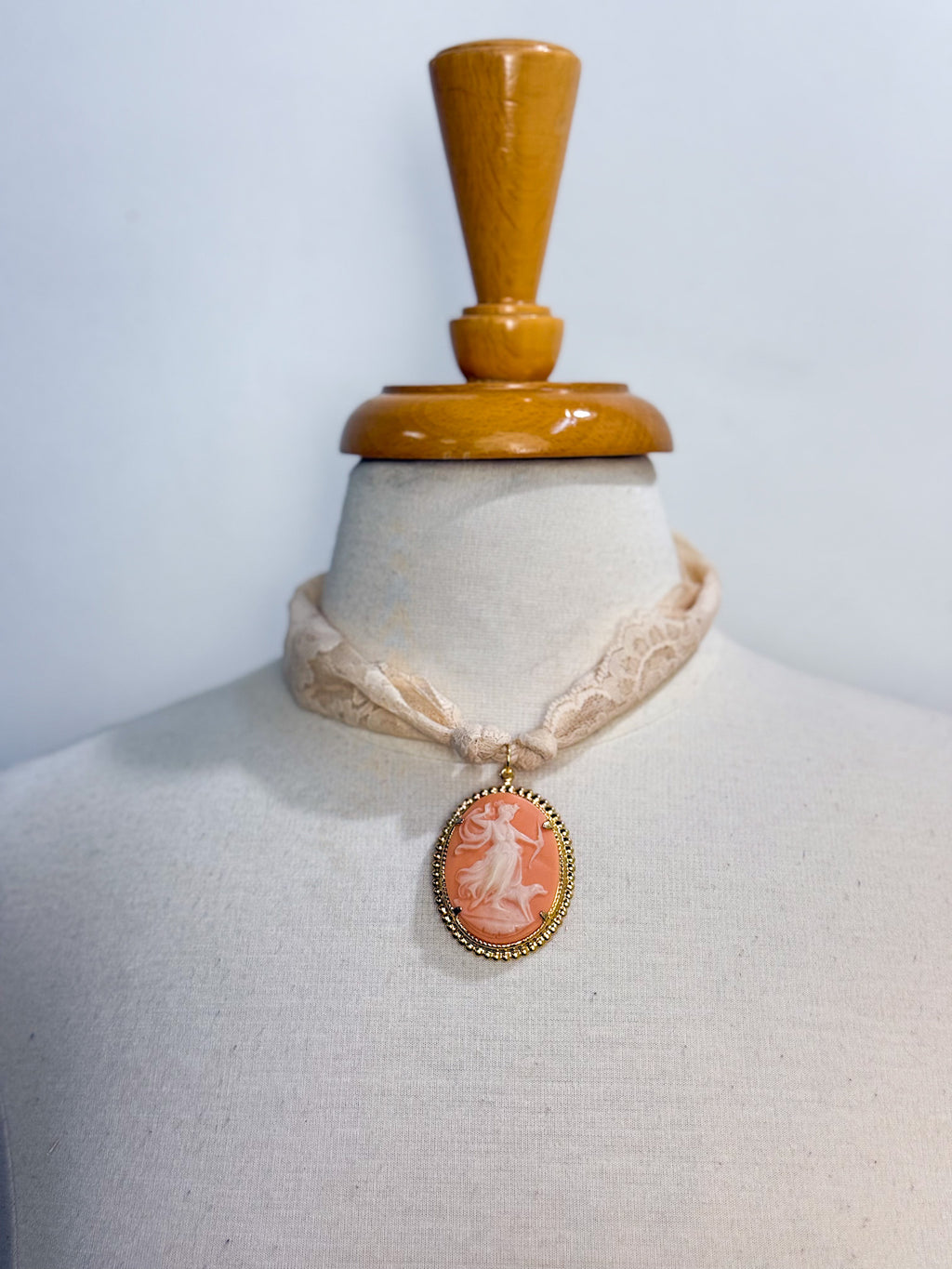 OOAK Pink Camo Necklace Lady