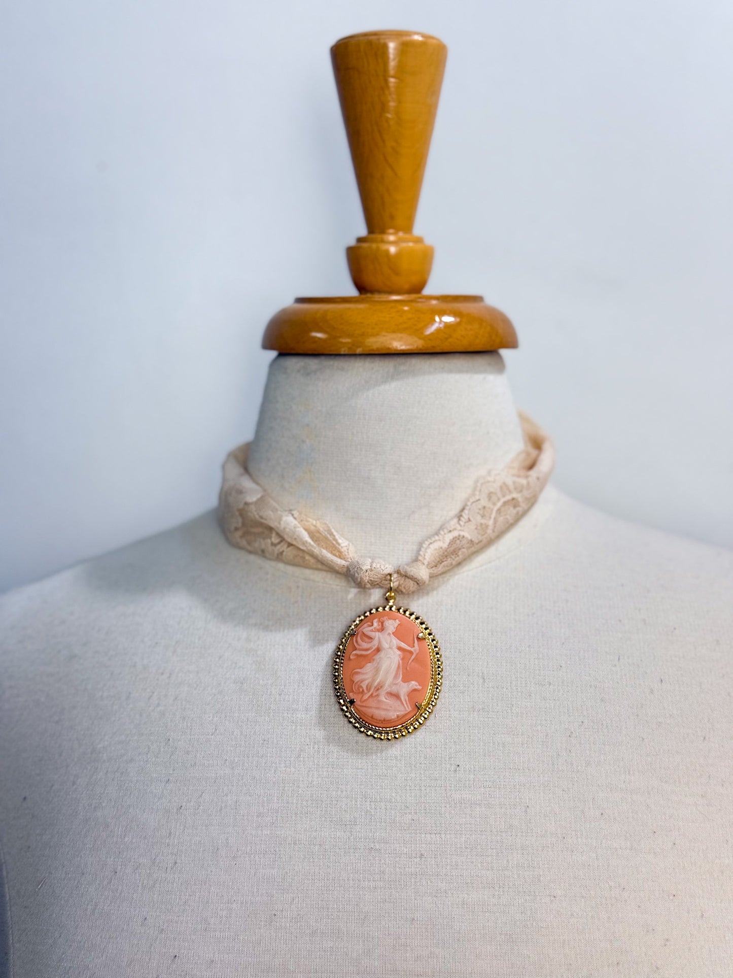 OOAK Pink Camo Necklace Lady