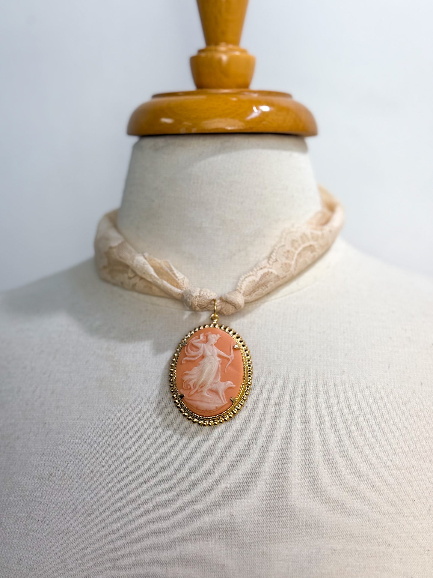 OOAK Pink Camo Necklace Lady