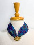 OOAK Vintage Pendant Cotton Scarf Neck