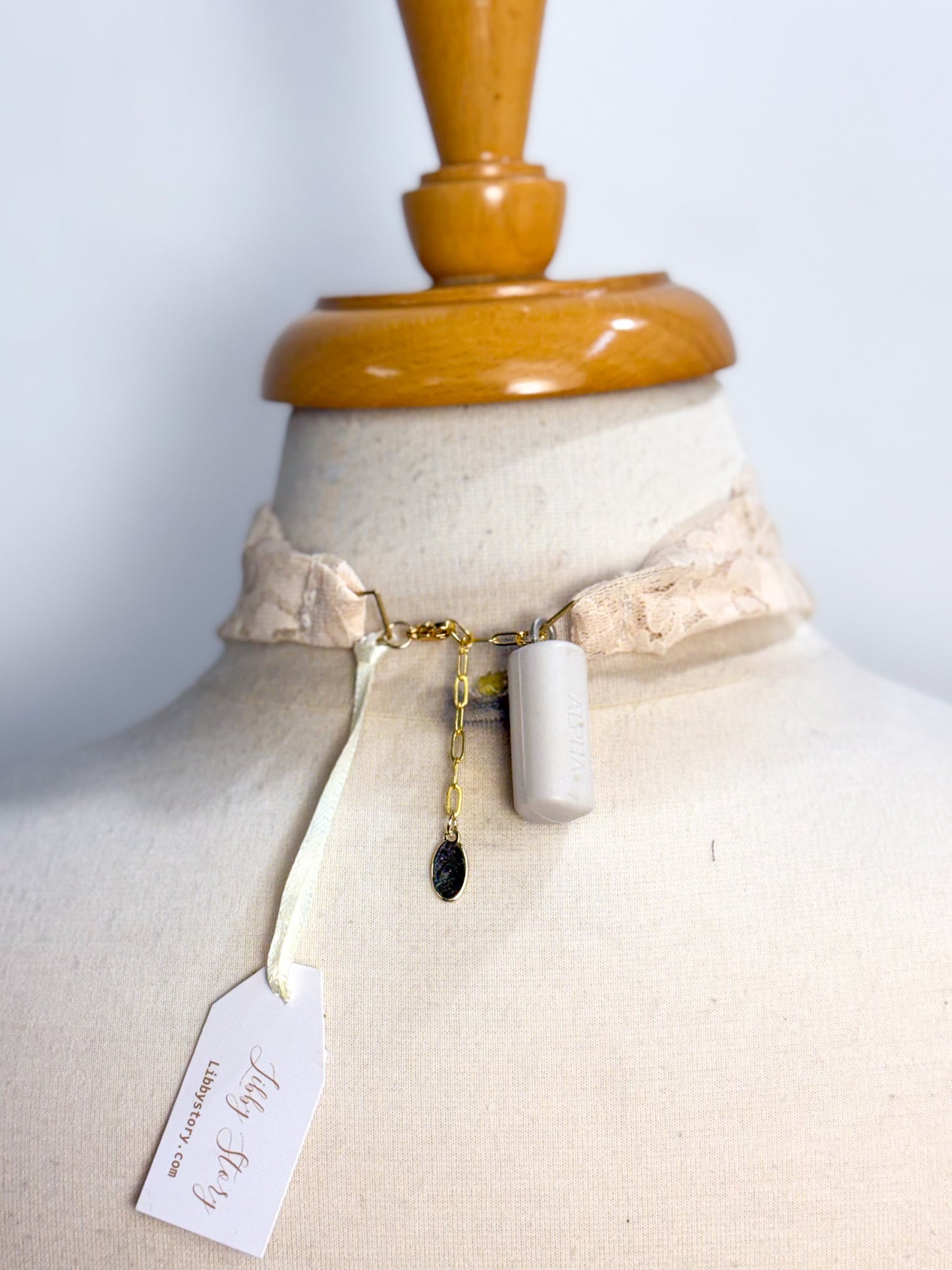 OOAK Purple Power Lace Necklace